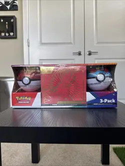 3-pack Pokemon TCG Scarlet & Violet Pokeball ETB set Sealed (Red Box) - Image 1