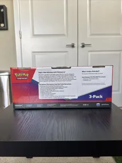 3-pack Pokemon TCG Scarlet & Violet Pokeball ETB set Sealed (Red Box) - Image 3