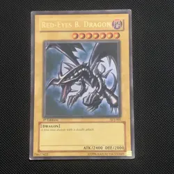 MP Yugioh Red-Eyes Black Dragon SDJ-001 1st Edition Holo Rare Yu-Gi-Oh! - Image 1