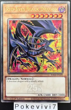 Carte YU-GI-OH! RED-EYES BLACK DRAGON RA04-EN109 QCSR NEUF - Image 1
