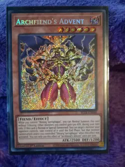 Archfiend's Advent BLTR Secret NM Yugioh - Image 1