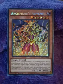 Archfiend's Advent BLTR Secret NM Yugioh - Image 2