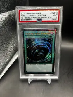 YuGiOh: "2024 Mystical Space Typhoon Quarter Century Secret RARE - PSA 9 - Image 1