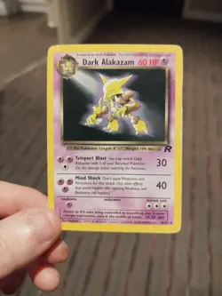 Pokemon TCG Dark Alakazam Team Rocket Card 18/82 Regular Rare Non Holo Vintage - Image 1