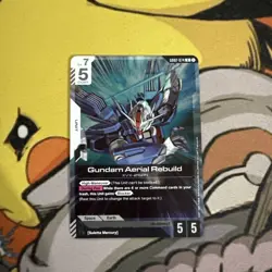 Gundam TCG Card Game Dual Impact Foil Rare GD02 R-074 Gundam Aerial Rebuild - Image 1