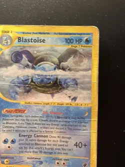 Pokemon Card- Blastoise-Expedition-Holo-4/165-Rare-NoCrystal-ENG-Poor - Image 2