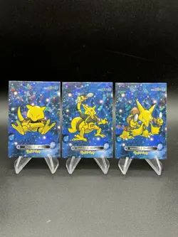 Abra Kadabra Alakazam Pokemon 2024 Card Database 1 Cracked Ice Holo US Seller - Image 1