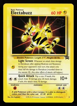 Electabuzz 2 Movie WOTC Black Star Promo Pokemon Card - Image 1