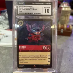 CGC 10 125/204 STITCH ABOMINATION THE FIRST CHAPTER RARE DISNEY LORCANA CARD - Image 1
