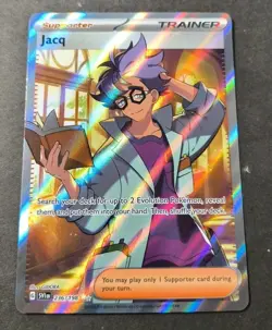 Pokemon Scarlet & Violet Jacq Full Art Holo Trainer Card 236/198 NM - Image 1