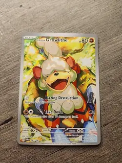 Pokemon TCG Hisuian Growlithe Card Twilight Masquerade 181/167 NM - Image 1