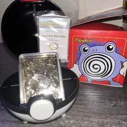 Pokemon POLIWHIRL 23K Gold Plated Trading Card 1999 Burger King Promo - Image 1