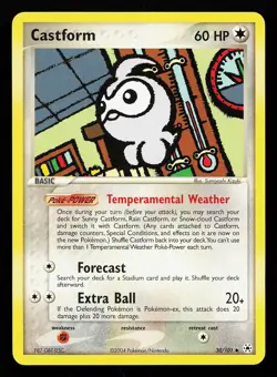 Castform 30/101 Uncommon EX Hidden Legends Pokemon Card - Image 1