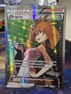 Pokemon XY Breakthrough Brigette TCG Card 161/162 Full Art - Image 1