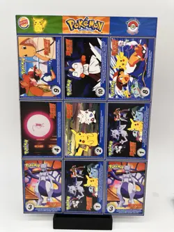 POKEMON 1ST MOVIE CARDS 1999 BURGER KING #13 MASTER TRAINER SET UNCUT SHEET - Image 2