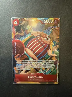 Lucky.Roux TR OP09-015 A Fist of Divine Speed One Piece CCG English Card Foil NM - Image 1