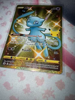 Pokemon Mew Holo Rare TCG Gold Card Celebrations 25th Anniversary 025/025 - Image 3