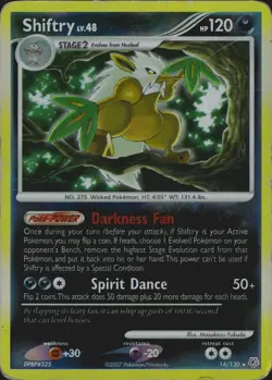 Shiftry 14/130 Reverse Holo Rare Diamond and Pearl Pokemon Card MP - Image 1