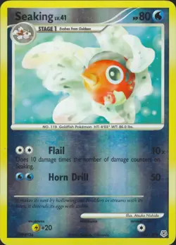 Seaking 62/130 Reverse Holo Uncommon Diamond and Pearl Pokemon Card LP - Image 1