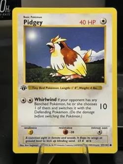 Pokemon Card - Pidgey Base Set (Shadowless) 57/102 1st Edition - Image 4