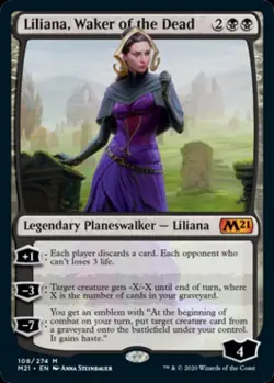 ~ Liliana, Waker of the Dead ~ LP ~ Magic 2021 Core Set ~ MTG ~ - Image 1