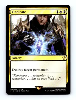 #330 2025 Final Fantasy Commander ~ Vindicate Rare - Image 1