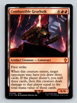 #292 Combustible Gearhulk 2025 Final Fantasy Commander * Mythic - Image 1