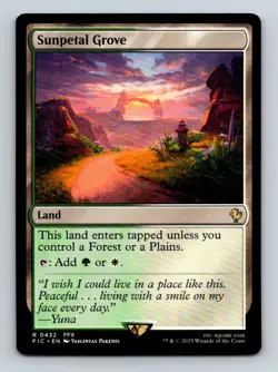 #432 Sunpetal Grove 2025 Final Fantasy Commander Rare - Image 1