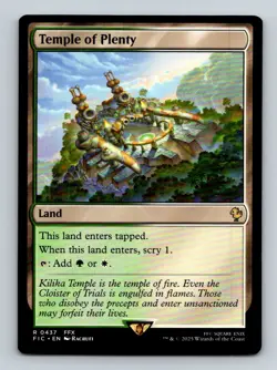 #437 Temple of Plenty 2025 Final Fantasy Commander Rare - Image 1