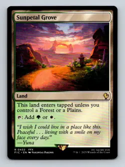 #432 Sunpetal Grove 2025 Final Fantasy Commander Rare - Image 1