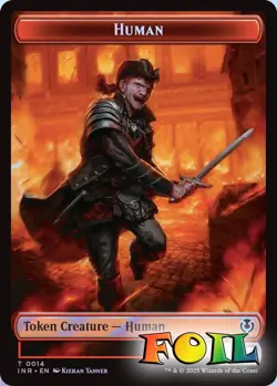 Human / Emblem Chandra, Dressed to Kill 2-Sided Token 14 / 24 MTG INR NP Foil - Image 1