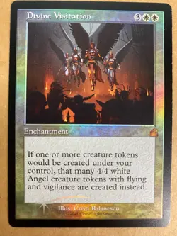 MTG 1x FOIL RETRO Divine Visitation 306 Ravnica Remastered Magic Gathering x1 NM - Image 1