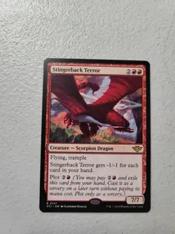 1x MTG Outlaws of Thunder Junction R Stingerback Terror #0147 NM Free Shipping - Image 1