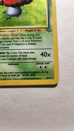 1999 Vileplume 15/64 - Jungle Holo Rare - Pokemon TCG - MP - Image 3