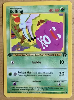 Pokemon TCG Team Rocket Koffing #58/82 1st Edition - Image 1