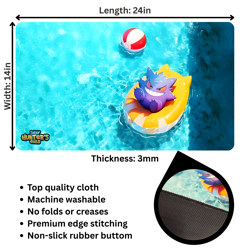 Gengar Pokemon TCG Premium Playmat 24inx14in - 3mm Thick Stitched Edges - Image 2