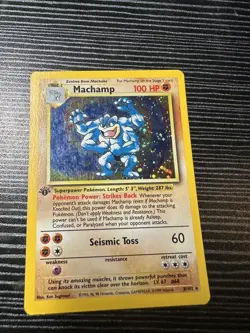 Machamp - 1st Edition - Holo - 8/102 Base Set - Pokemon TCG - 1999 - Image 1