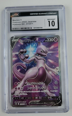 Pokemon Card Japanese Mewtwo V 2022 Pokemon GO 073/071 CGC Graded 10 Gem Mint 10 - Image 2