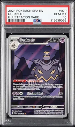 2024 POKEMON SFA EN-SHROUDED FABLE ILLUSTRATION RARE #070 DUSKNOIR PSA 10 - Image 1