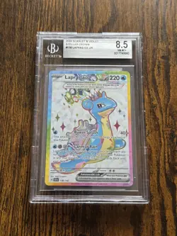 Pokemon 2024 SCR En-Stellar Crown Ultra Rare #158 Lapras EX, BGS 8.5 - Image 1