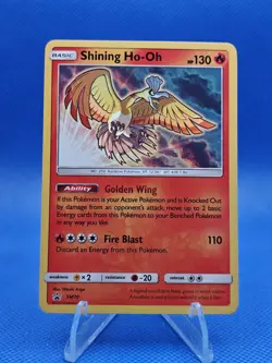 🔵 Pokemon TCG SHINING HO-OH #SM70 Black Star Promo Holo LP - Image 1