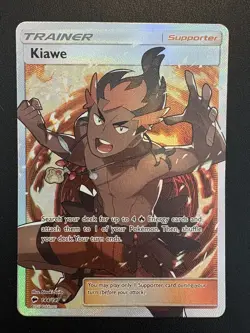 2017 Pokemon Sun & Moon Burning Shadows Kiawe (Full Art) #144/147 - Image 1