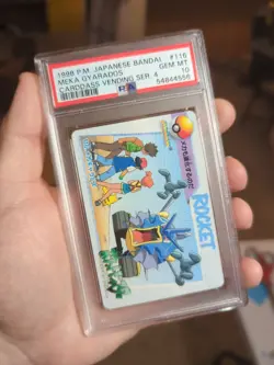 Pokemon Japanese Bandai Carddass Anime Collection #116 Meka Gyarados PSA 10 - Image 1