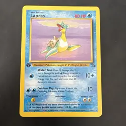 Pokemon Vintage 1st Edition Non-Holo Rare Lapras 25/62 Fossil WotC 1999 - Image 1