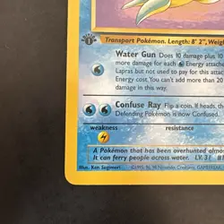 Pokemon Vintage 1st Edition Non-Holo Rare Lapras 25/62 Fossil WotC 1999 - Image 5