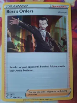 Pokemon TCG Boss's Orders Rebel Clash 154/192 Holo Rare NM (x1) - Image 1