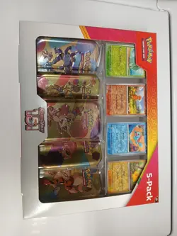 Pokemon Scarlet & Violet - 151 (5-Pack) Mini Tins w/ 4 Promos UNOPENED! - Image 1