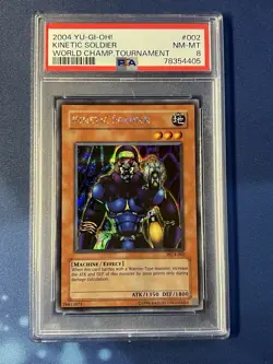 Yu-Gi-Oh Kinetic Soldier WC4-002 PSA 8 Prismatic Secret Rare - Image 1