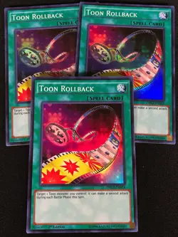 Yugioh Toon Rollback DRL2-EN024 1st Super x3 (NM) - Image 1