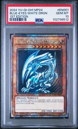 2024 YU-GI-OH! MP24-25TH ANV TIN: DUELING MIRRORS BLUE-EYES WHITE DRAGON PSA 10 - Image 1